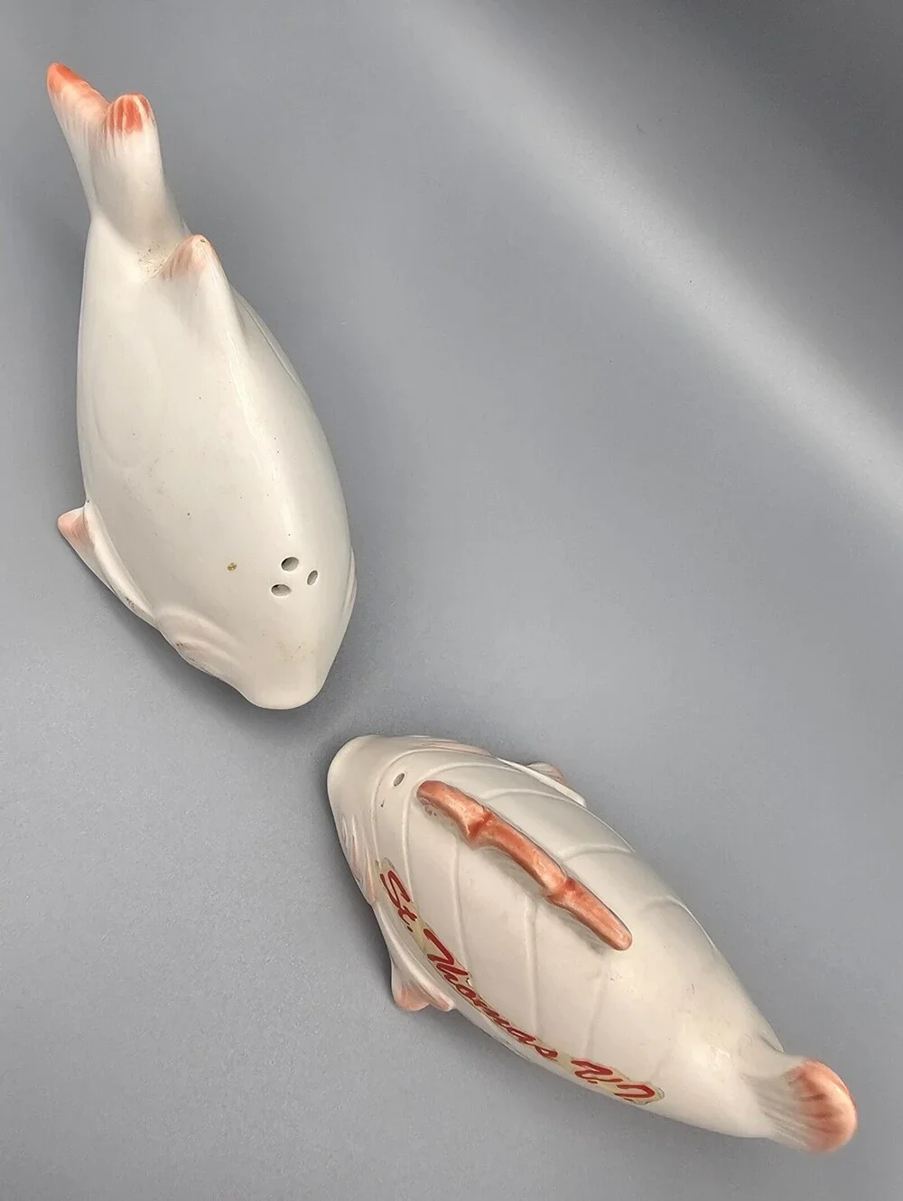 Vintage St. Thomas V.I. Fish-Shaped Salt and Pepper Shakers